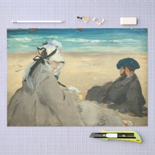 Edouard Manet - Am Strand Seidenpapier (Handwerk)
