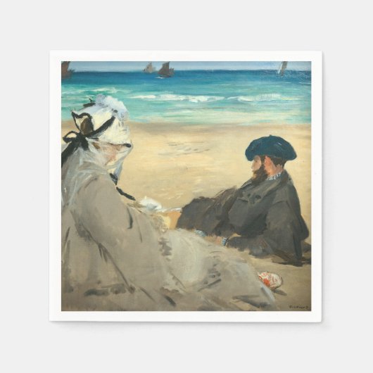 Edouard Manet - Am Strand Serviette (Vorderseite)