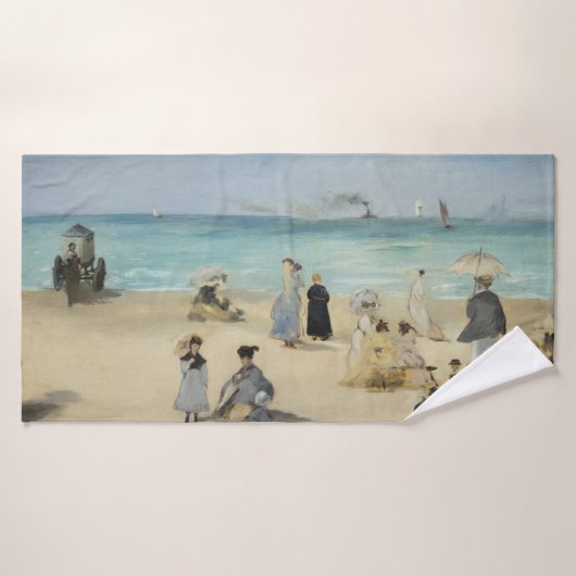 Edouard Manet - Am Strand von Boulogne-sur-Mer Badhandtuch Set (Badehandtuch)