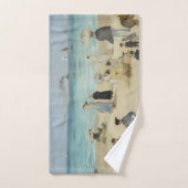 Edouard Manet - Am Strand von Boulogne-sur-Mer Badhandtuch Set (Handtuch)