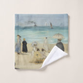 Edouard Manet - Am Strand von Boulogne-sur-Mer Badhandtuch Set (Waschlappen)
