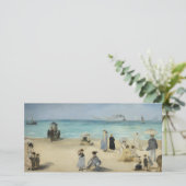 Edouard Manet - Am Strand von Boulogne-sur-Mer Dankeskarte (Stehend Vorderseite)