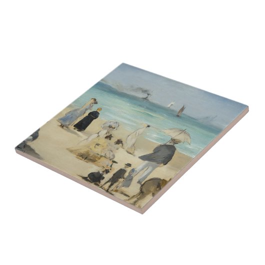 Edouard Manet - Am Strand von Boulogne-sur-Mer Fliese (Seite)