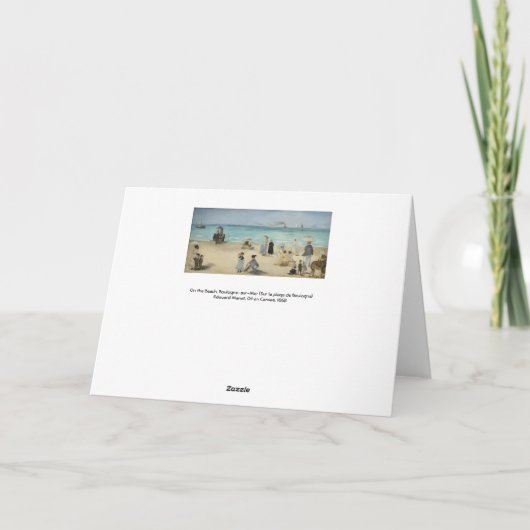 Edouard Manet - Am Strand von Boulogne-sur-Mer Karte (Rückseite)