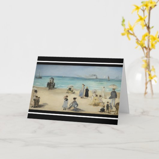 Edouard Manet - Am Strand von Boulogne-sur-Mer Karte (Gelbe Blume)