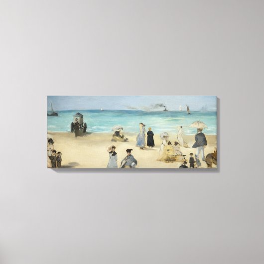 Edouard Manet - Am Strand von Boulogne-sur-Mer Leinwanddruck (Vorderseite)