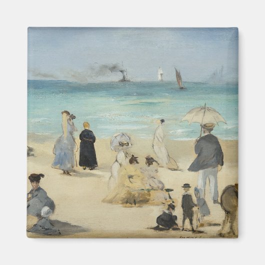 Edouard Manet - Am Strand von Boulogne-sur-Mer Magnet (Vorne)