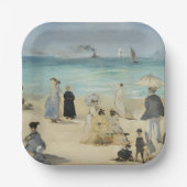 Edouard Manet - Am Strand von Boulogne-sur-Mer Pappteller (Vorderseite)