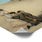 Edouard Manet - Am Strand von Boulogne-sur-Mer Poster (Ecke)