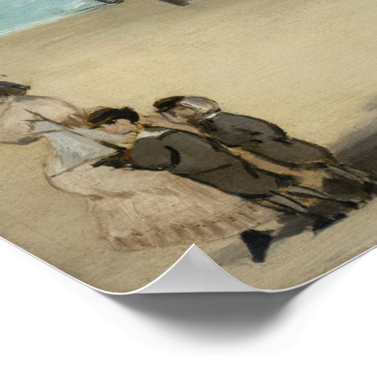 Edouard Manet - Am Strand von Boulogne-sur-Mer Poster (Ecke)