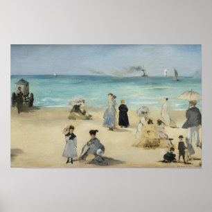 Edouard Manet - Am Strand von Boulogne-sur-Mer Poster
