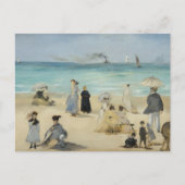 Edouard Manet - Am Strand von Boulogne-sur-Mer Postkarte (Vorderseite)