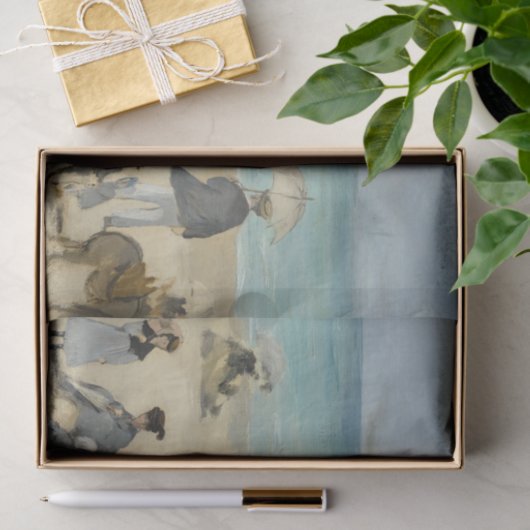 Edouard Manet - Am Strand von Boulogne-sur-Mer Seidenpapier (Geschenk)