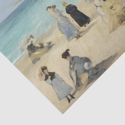 Edouard Manet - Am Strand von Boulogne-sur-Mer Seidenpapier (Ausschnitt)