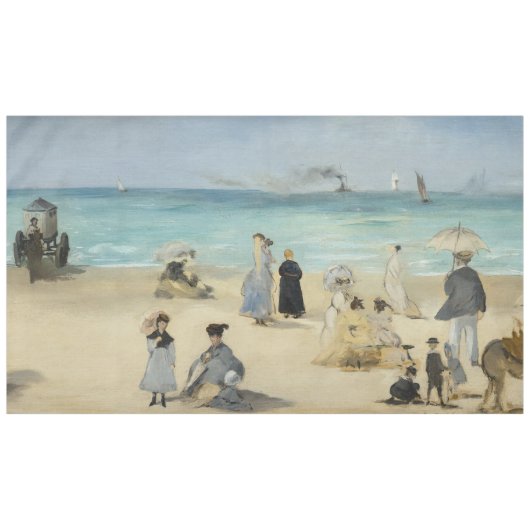Edouard Manet - Am Strand von Boulogne-sur-Mer Tischdecke (Vorderseite (Horizontal))