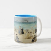 Edouard Manet - Am Strand von Boulogne-sur-Mer Zweifarbige Tasse (VorderseiteRechts)