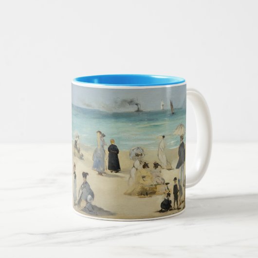 Edouard Manet - Am Strand von Boulogne-sur-Mer Zweifarbige Tasse (VorderseiteRechts)