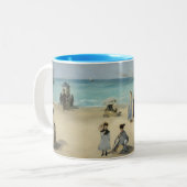 Edouard Manet - Am Strand von Boulogne-sur-Mer Zweifarbige Tasse (Vorderseite Links)