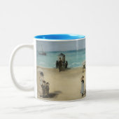 Edouard Manet - Am Strand von Boulogne-sur-Mer Zweifarbige Tasse (Links)