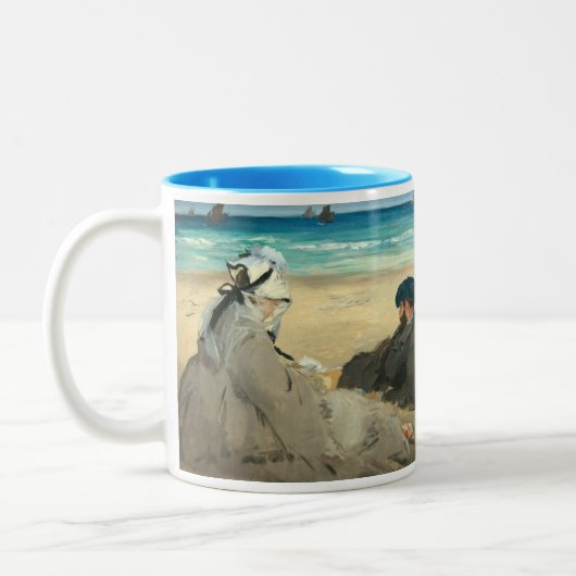 Edouard Manet - Am Strand Zweifarbige Tasse (Links)