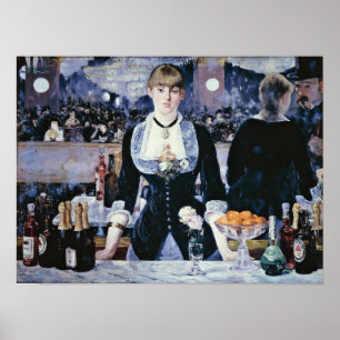 edouard Manet - Bar at the Folies-Bergere Poster