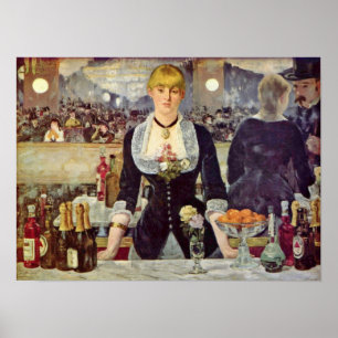 edouard Manet - Bar at the Folies-Bergere Poster