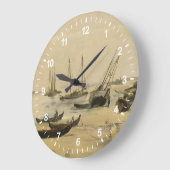 Edouard Manet Beach Große Wanduhr (Winkel)