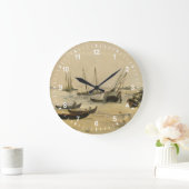 Edouard Manet Beach Große Wanduhr (Zuhause)