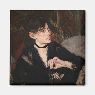 Edouard Manet - Berthe Morisot mit einem Fächer 18 Magnet