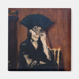 Edouard Manet - Berthe Morisot mit einem Fächer Magnet