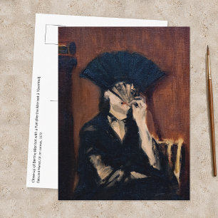 Edouard Manet - Berthe Morisot mit einem Fächer Po Postkarte
