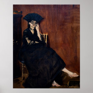 Edouard Manet - Berthe Morisot mit einem Fächer Poster