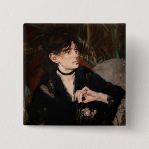 Edouard Manet - Berthe Morisot mit einem Fan 1874 Button