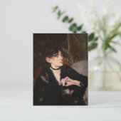 Edouard Manet - Berthe Morisot mit einem Fan 1874 Postkarte (Stehend Vorderseite)