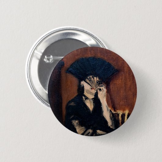 Edouard Manet - Berthe Morisot mit einem Fan Button (Vorne & Hinten)