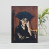 Edouard Manet - Berthe Morisot mit einem Fan Dankeskarte (Stehend Vorderseite)