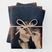 Edouard Manet - Berthe Morisot mit einem Fan Geschenkpapier Set (Beispiel)