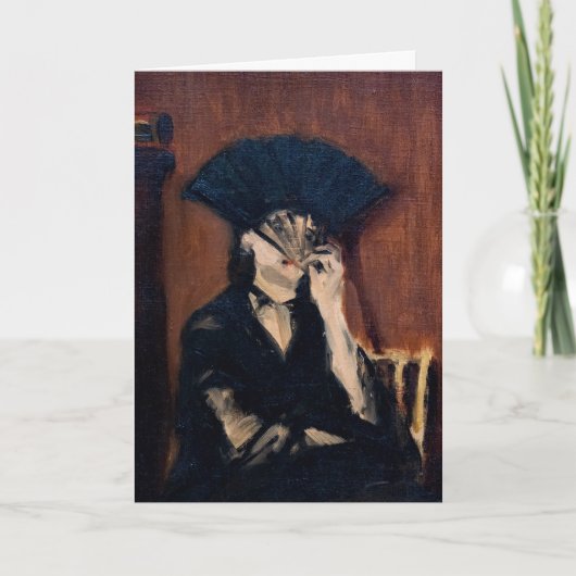 Edouard Manet - Berthe Morisot mit einem Fan Karte (Vorderseite)