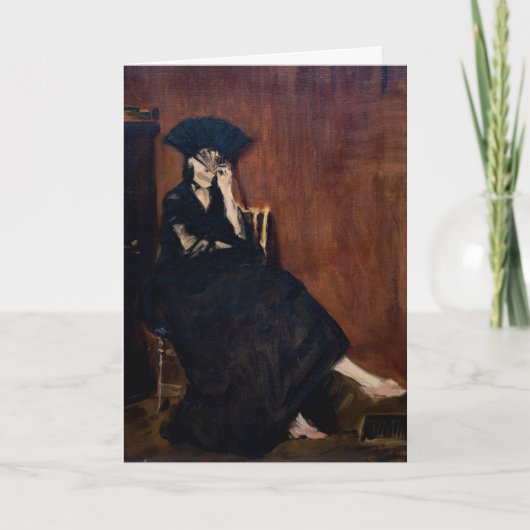 Edouard Manet - Berthe Morisot mit einem Fan Karte (Vorderseite)