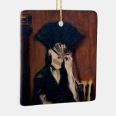 Edouard Manet - Berthe Morisot mit einem Fan Keramikornament (Rechts)