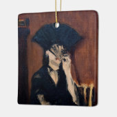 Edouard Manet - Berthe Morisot mit einem Fan Keramikornament (Links)