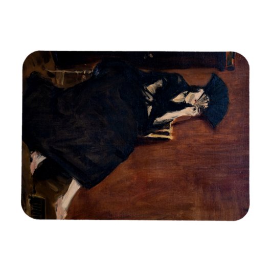 Edouard Manet - Berthe Morisot mit einem Fan Magnet (Horizontal)