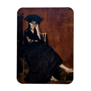 Edouard Manet - Berthe Morisot mit einem Fan Magnet