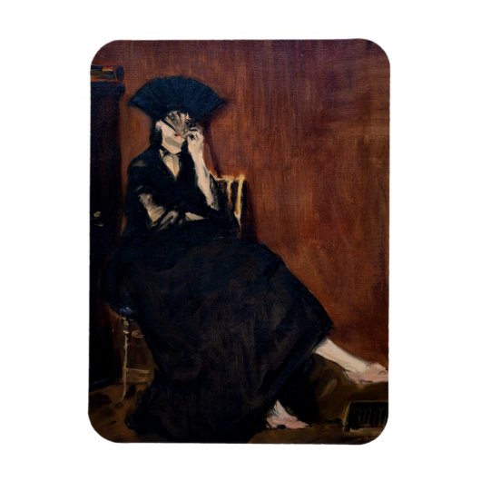 Edouard Manet - Berthe Morisot mit einem Fan Magnet (Vertikal)