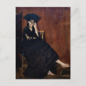 Edouard Manet - Berthe Morisot mit einem Fan Postkarte (Vorderseite)