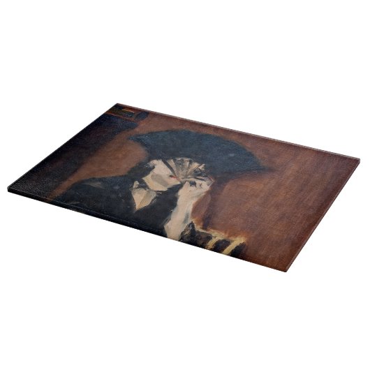 Edouard Manet - Berthe Morisot mit einem Fan Schneidebrett (Ecke)
