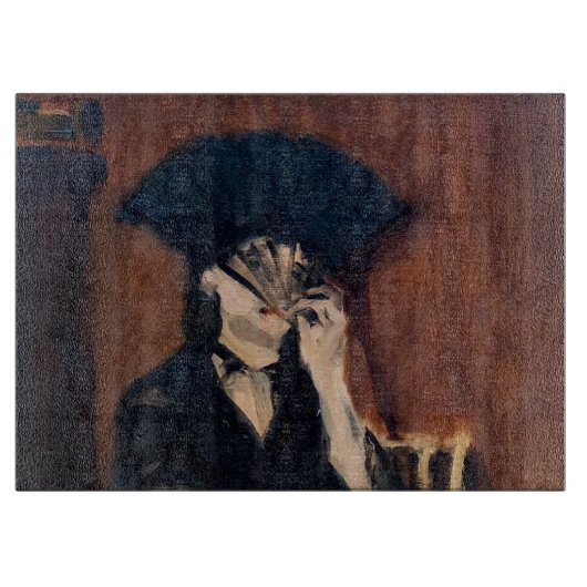 Edouard Manet - Berthe Morisot mit einem Fan Schneidebrett (Vorderseite)