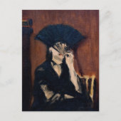 Edouard Manet - Berthe Morisot mit einer Fans-Post Postkarte (Vorderseite)