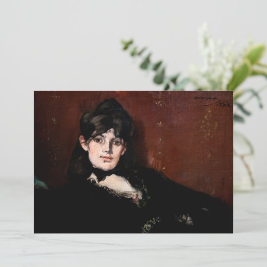 Edouard Manet - Berthe Morisot Reclining Einladung (Stehend Vorderseite)