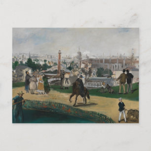 Edouard Manet - Blick auf die Universelle Ausstell Postkarte
